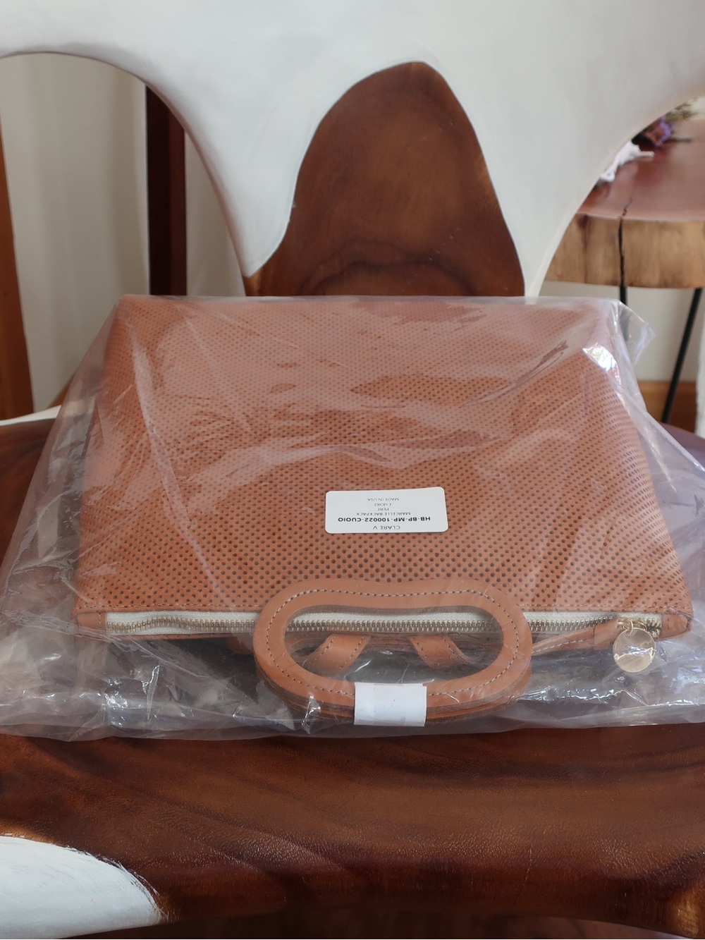 Clare V. Marcelle backpack in Perforated Cuoio Leather - Picture 6 of 9
